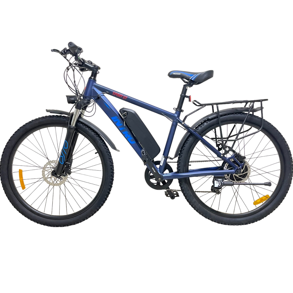 Электровелосипед INTRO Sport GT сине-красный 1