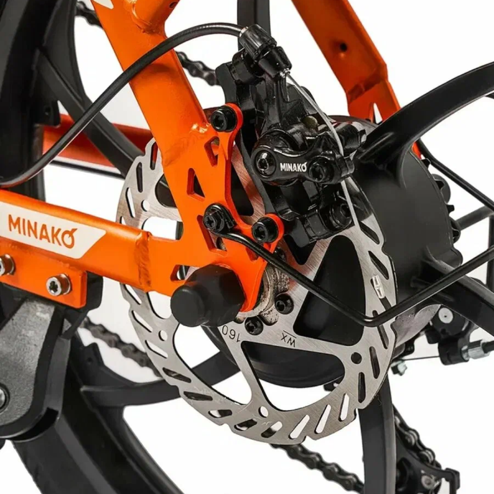 Электровелосипед Minako F7 оранжевый 8