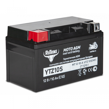 Тяговый стартерный аккумулятор Rutrike YTZ10S (12V/10Ah) (UTZ10S, CT 1210.1, MT 12-10-A)