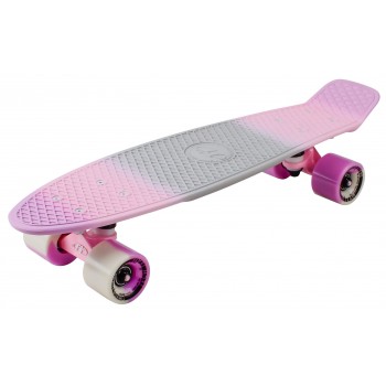 Скейтборд пластиковый Multicolor 22 pink/white